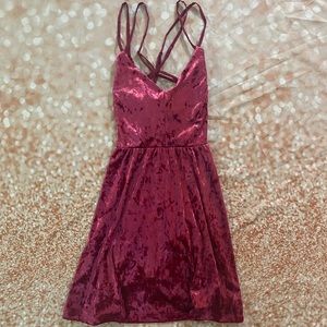 ✨cute velvet pink dress✨